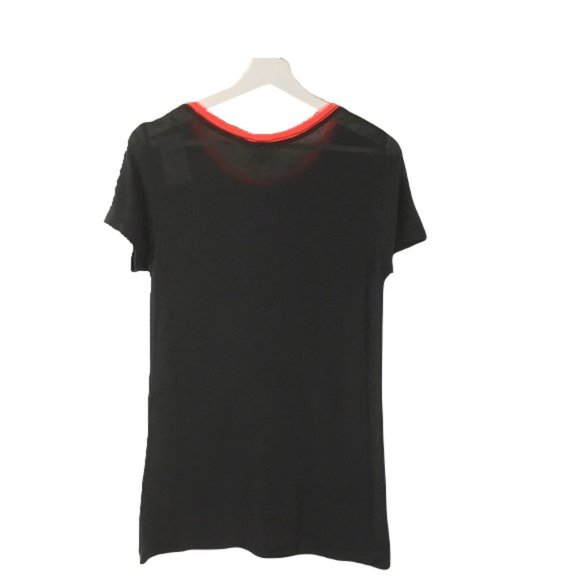 DAYTRIP WISH DO INSPIRATIONAL POINTELLE GRAPHIC TEE CHARCOAL GRAY NEON SIZE M - Picture 5 of 9